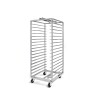 Trolleys for rotary ovens for bakeries