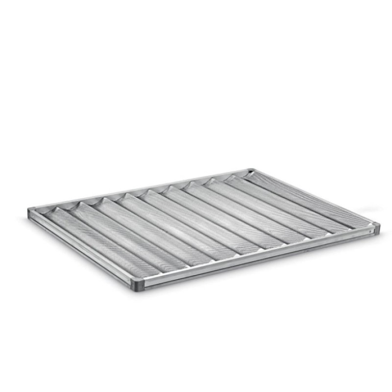 Teglie con telaio in alluminio forato piane ed ondulate